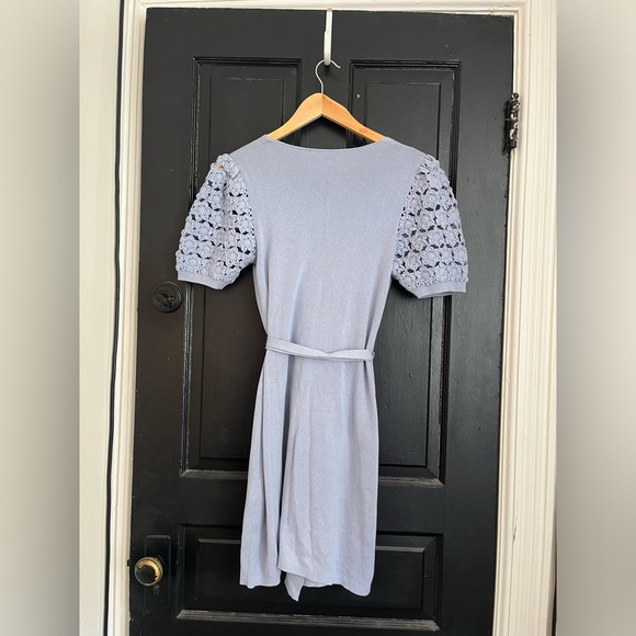 & Other Stories Crochet Sleeve Wrap Dress - Picture 4 of 5